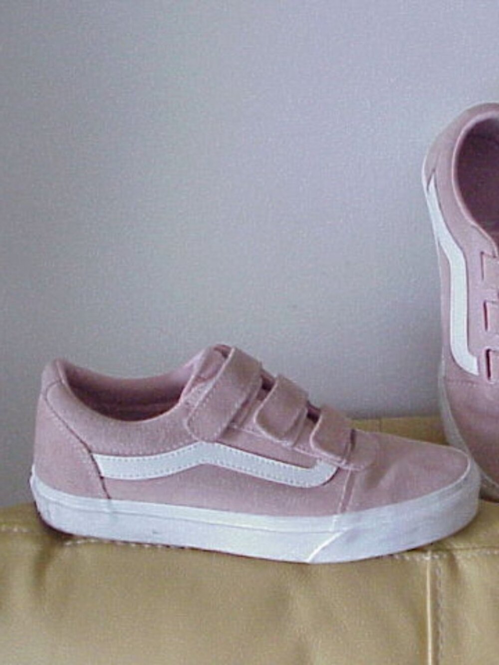 VANS Old Skool #500714 Pink Suede 3 Strap Sneakers Athletic Skater Shoes sz 8